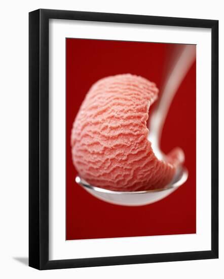 Strawberry Ice Cream on a Spoon-Marc O^ Finley-Framed Photographic Print