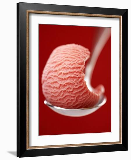 Strawberry Ice Cream on a Spoon-Marc O^ Finley-Framed Photographic Print