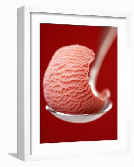 Strawberry Ice Cream on a Spoon-Marc O^ Finley-Framed Photographic Print