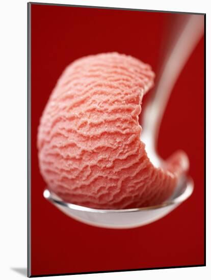 Strawberry Ice Cream on a Spoon-Marc O^ Finley-Mounted Photographic Print