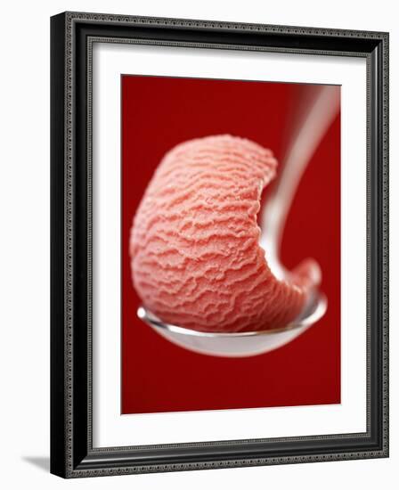 Strawberry Ice Cream on a Spoon-Marc O^ Finley-Framed Photographic Print