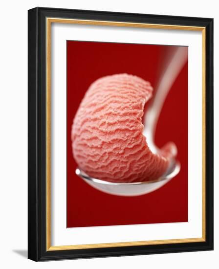 Strawberry Ice Cream on a Spoon-Marc O^ Finley-Framed Photographic Print