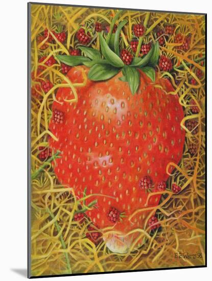 Strawberry in Straw, 1998-E.B. Watts-Mounted Giclee Print