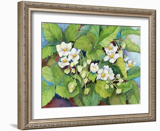Strawberry Patch - B. Flowering-Joanne Porter-Framed Giclee Print