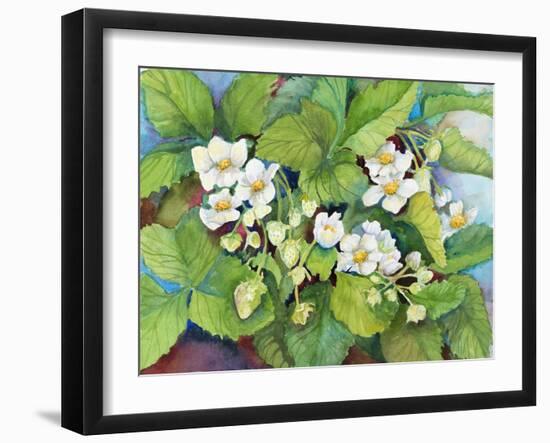 Strawberry Patch - B. Flowering-Joanne Porter-Framed Giclee Print