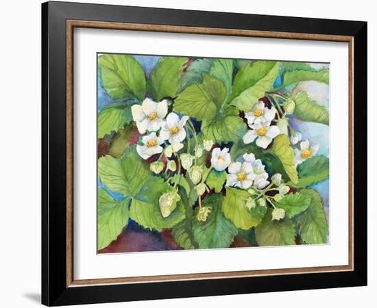 Strawberry Patch - B. Flowering-Joanne Porter-Framed Giclee Print