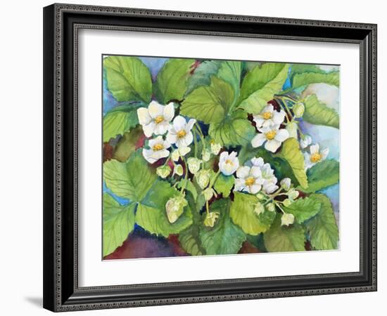 Strawberry Patch - B. Flowering-Joanne Porter-Framed Giclee Print