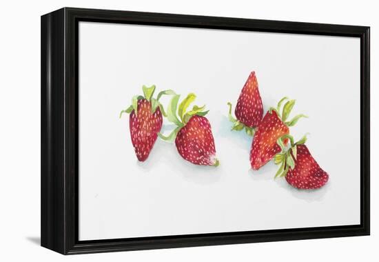 Strawberry Patch - C. Ripe Berries Whole-Joanne Porter-Framed Premier Image Canvas