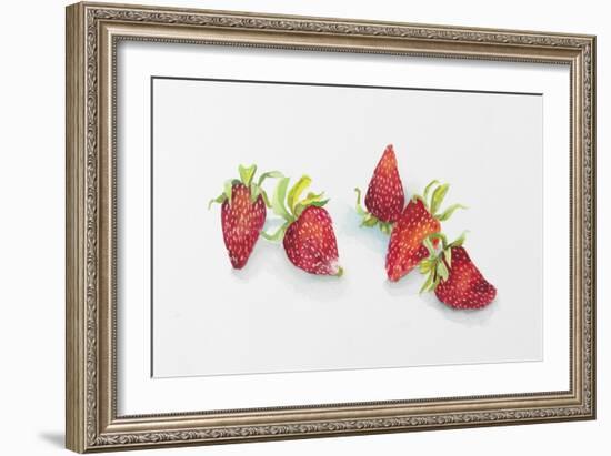 Strawberry Patch - C. Ripe Berries Whole-Joanne Porter-Framed Giclee Print