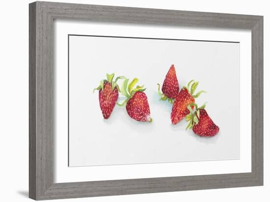 Strawberry Patch - C. Ripe Berries Whole-Joanne Porter-Framed Giclee Print