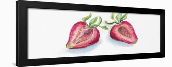 Strawberry Patch - D. Cut in Half Berry-Joanne Porter-Framed Giclee Print