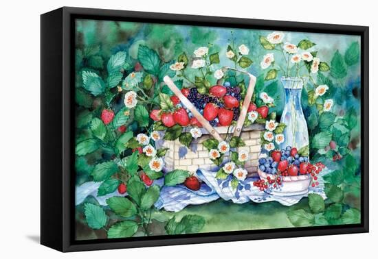 Strawberry Picnic-Kathleen Parr McKenna-Framed Stretched Canvas