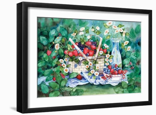 Strawberry Picnic-Kathleen Parr McKenna-Framed Art Print