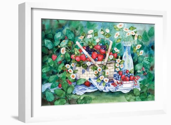 Strawberry Picnic-Kathleen Parr McKenna-Framed Art Print