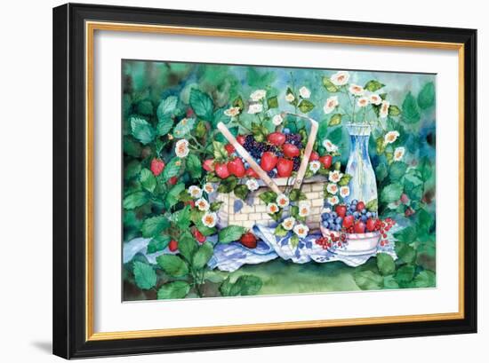 Strawberry Picnic-Kathleen Parr McKenna-Framed Art Print