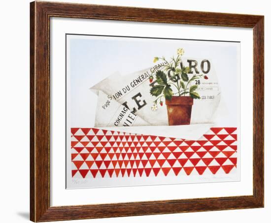 Strawberry Plant and Figaro-Mary Faulconer-Framed Limited Edition