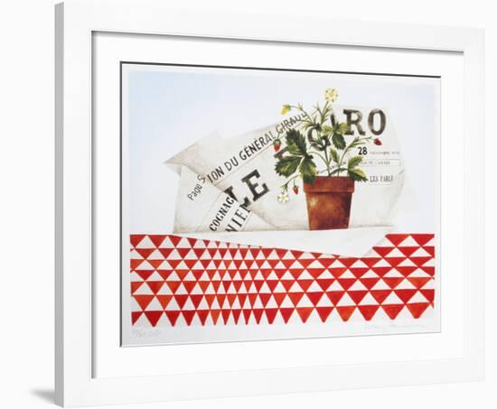 Strawberry Plant and Figaro-Mary Faulconer-Framed Limited Edition