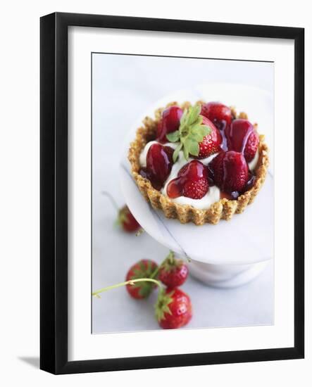 Strawberry Shortcake with Cream-Valerie Janssen-Framed Photographic Print