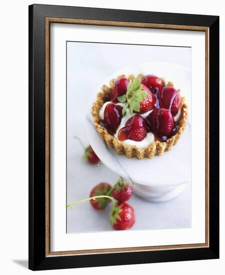 Strawberry Shortcake with Cream-Valerie Janssen-Framed Photographic Print