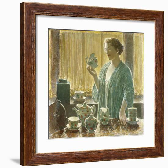 Strawberry Tea Set, 1912-Frederick Childe Hassam-Framed Premium Giclee Print