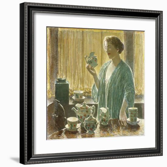 Strawberry Tea Set, 1912-Frederick Childe Hassam-Framed Premium Giclee Print