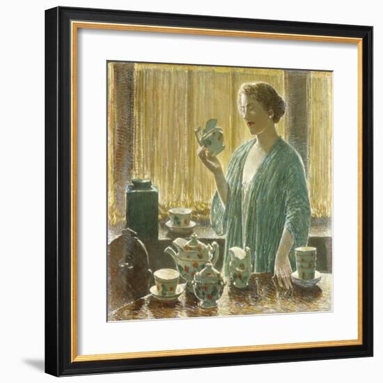 Strawberry Tea Set, 1912-Frederick Childe Hassam-Framed Premium Giclee Print