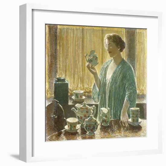 Strawberry Tea Set, 1912-Frederick Childe Hassam-Framed Premium Giclee Print