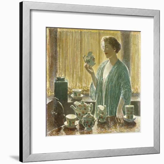 Strawberry Tea Set, 1912-Frederick Childe Hassam-Framed Premium Giclee Print