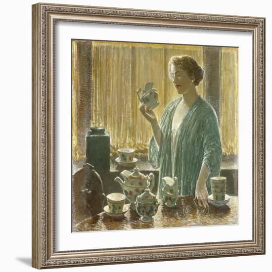 Strawberry Tea Set, 1912-Childe Hassam-Framed Giclee Print