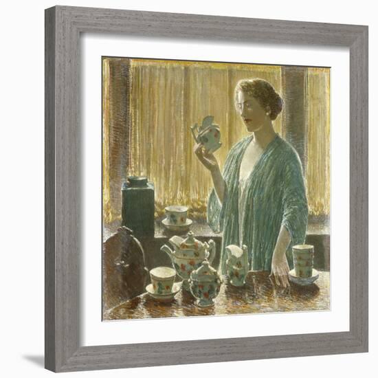 Strawberry Tea Set, 1912-Childe Hassam-Framed Giclee Print