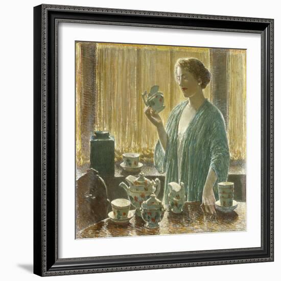 Strawberry Tea Set, 1912-Childe Hassam-Framed Giclee Print