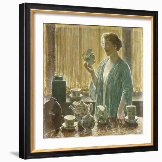 Strawberry Tea Set, 1912-Childe Hassam-Framed Giclee Print