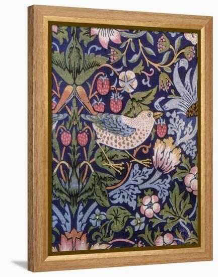 'Strawberry Thief' Curtain, 1883 (Printed Textile)-William Morris-Framed Premier Image Canvas