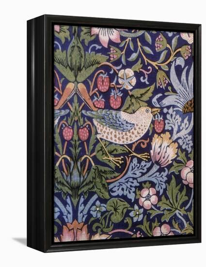 'Strawberry Thief' Curtain, 1883 (Printed Textile)-William Morris-Framed Premier Image Canvas