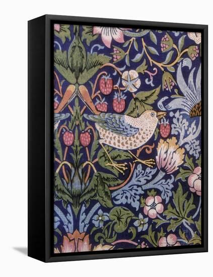 'Strawberry Thief' Curtain, 1883 (Printed Textile)-William Morris-Framed Premier Image Canvas