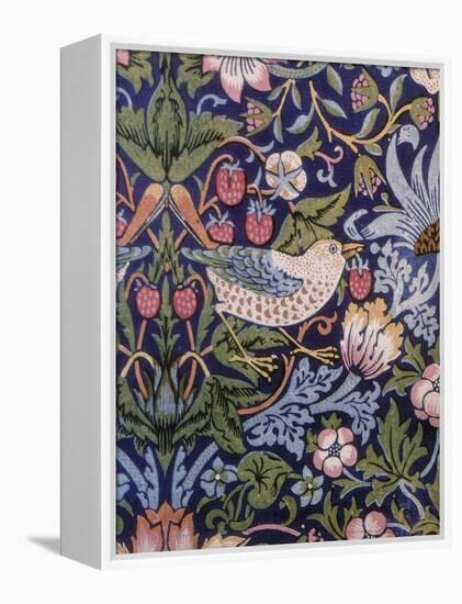 'Strawberry Thief' Curtain, 1883 (Printed Textile)-William Morris-Framed Premier Image Canvas