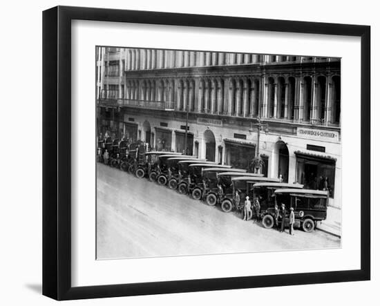 Strawbridge and Clothier Delivery Vans, Philadelphia, Pennsylvania-null-Framed Photo