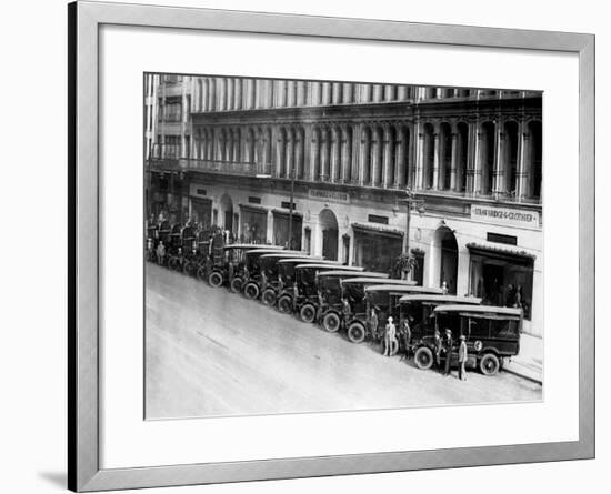 Strawbridge and Clothier Delivery Vans, Philadelphia, Pennsylvania-null-Framed Photo