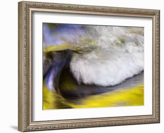 Stream Abstract with Reflections of Spring, Great Smoky Mountain National Park, Tennessee, USA-null-Framed Photographic Print