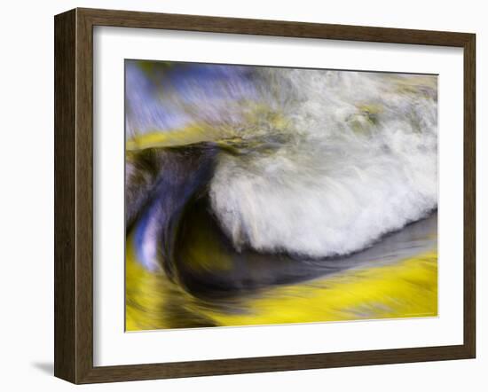 Stream Abstract with Reflections of Spring, Great Smoky Mountain National Park, Tennessee, USA-null-Framed Photographic Print