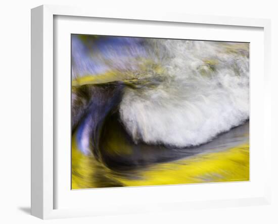 Stream Abstract with Reflections of Spring, Great Smoky Mountain National Park, Tennessee, USA-null-Framed Photographic Print