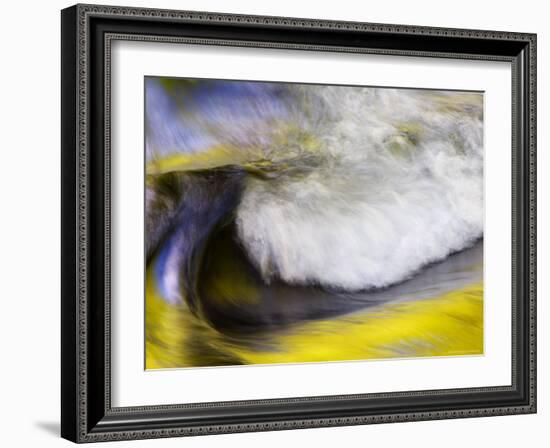 Stream Abstract with Reflections of Spring, Great Smoky Mountain National Park, Tennessee, USA-null-Framed Photographic Print