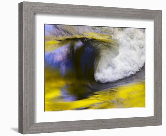 Stream Abstract with Reflections of Spring, Great Smoky Mountain National Park, Tennessee, USA-null-Framed Photographic Print