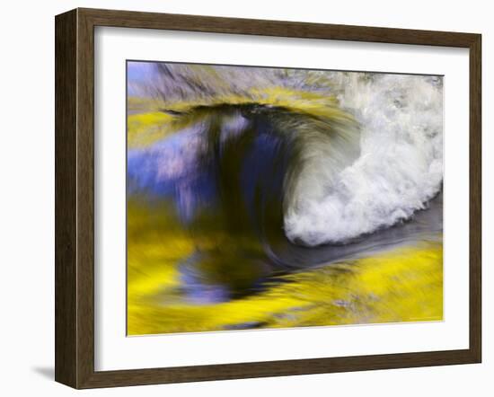 Stream Abstract with Reflections of Spring, Great Smoky Mountain National Park, Tennessee, USA-null-Framed Photographic Print