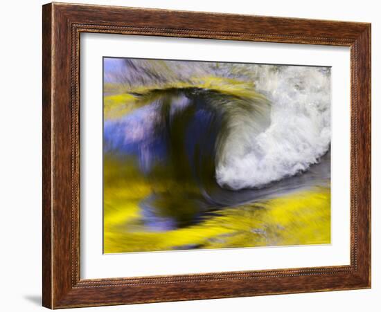 Stream Abstract with Reflections of Spring, Great Smoky Mountain National Park, Tennessee, USA-null-Framed Photographic Print