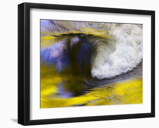 Stream Abstract with Reflections of Spring, Great Smoky Mountain National Park, Tennessee, USA-null-Framed Photographic Print