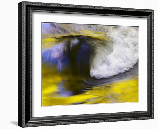 Stream Abstract with Reflections of Spring, Great Smoky Mountain National Park, Tennessee, USA-null-Framed Photographic Print