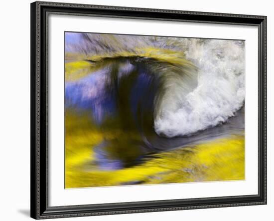 Stream Abstract with Reflections of Spring, Great Smoky Mountain National Park, Tennessee, USA-null-Framed Photographic Print