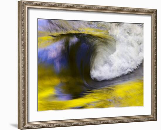 Stream Abstract with Reflections of Spring, Great Smoky Mountain National Park, Tennessee, USA-null-Framed Photographic Print