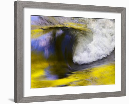 Stream Abstract with Reflections of Spring, Great Smoky Mountain National Park, Tennessee, USA-null-Framed Photographic Print